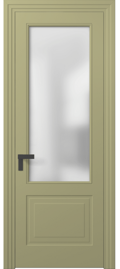 Межкомнатная дверь Rocca 8352 Матовый белоснежный Сатинированное стекло Цена 107899 ₽ | Volhovec