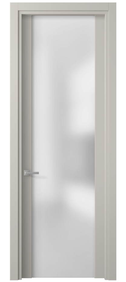 Межкомнатная дверь Planum 4114 Матовый облачно-серый Сатинированное стекло Цена 47439 ₽ | Volhovec