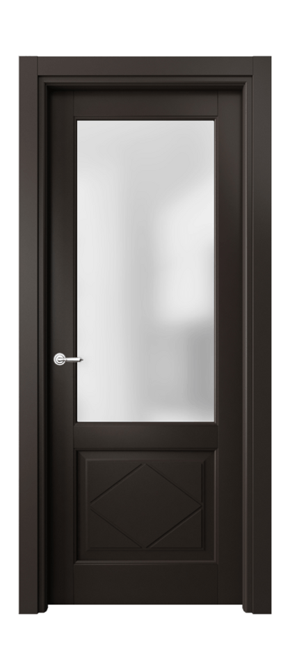 Межкомнатная дверь Тоскана Ромбо 6342 Матовый антрацит Сатинированное стекло Цена 97399 ₽ | Volhovec