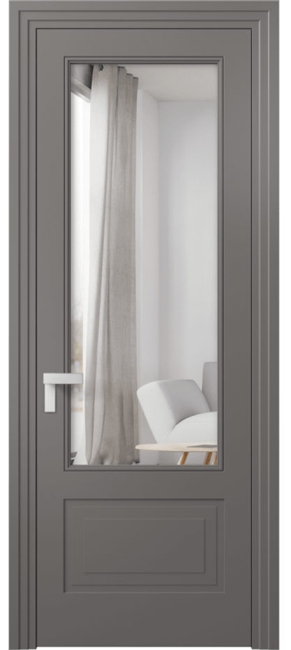 Межкомнатная дверь Рокка 8342 Матовый классический серый Двустороннее зеркало, триплекс Цена 69924 ₽ | Volhovec