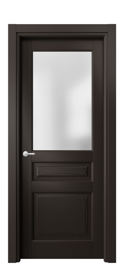 Межкомнатная дверь Тоскана Элегантэ 6324 Матовый антрацит Сатинированное стекло Цена 101199 ₽ | Volhovec