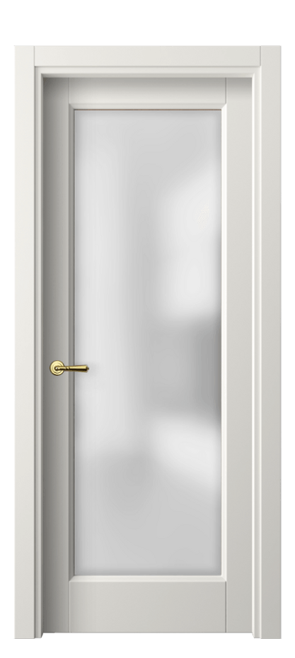 Межкомнатная дверь Galant 1402 ПЭТ белоснежный Сатинированное стекло Цена 31599 ₽ | Volhovec