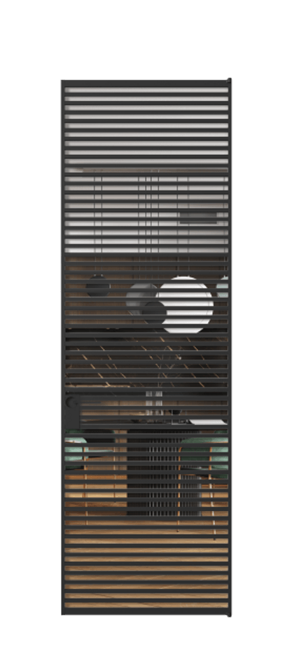 Алюминиевая дверь АЛПЛ040.07 Алюминий Черный Прозрачное стекло "Crystal Vision", калёное Цена 216990  | Volhovec