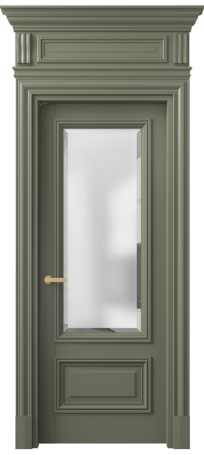 Межкомнатная дверь Antique 7306 Бук оливковый тёмный Сатинированное стекло с фацетом, 6 мм Цена 226010 сом | Volhovec