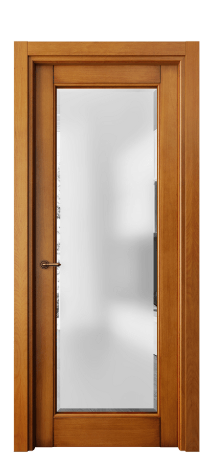 Межкомнатная дверь Toscana Elegante 6300 Бук светлый с патиной Сатинированное стекло с фацетом, 6 мм Цена 154190 сом | Volhovec