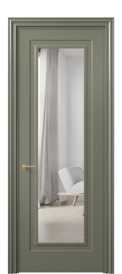 Межкомнатная дверь Mascot 8403 Матовый оливковый тёмный Двустороннее зеркало, триплекс Цена 11871240 so'm | Volhovec