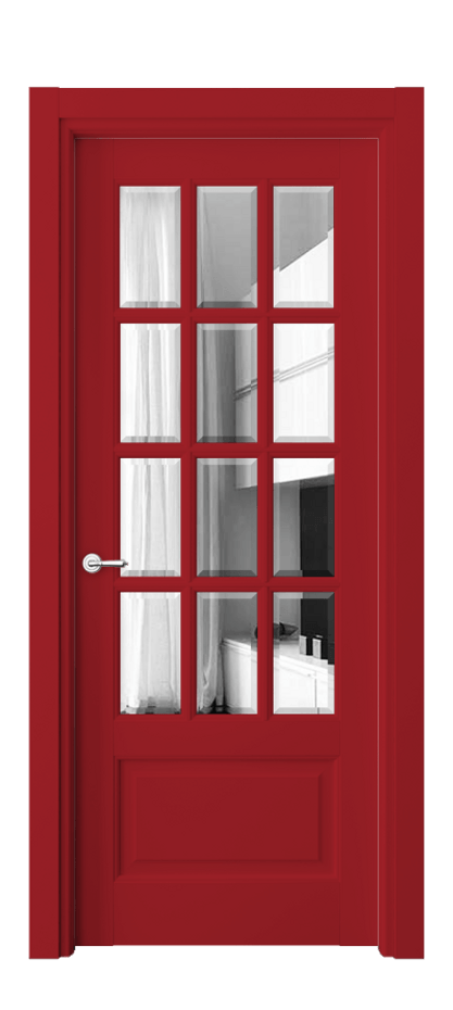 Межкомнатная дверь Toscana Grigliato 6313 Бук белоснежный Двустороннее зеркало с фацетом, триплекс Цена 8100 AZE | Volhovec