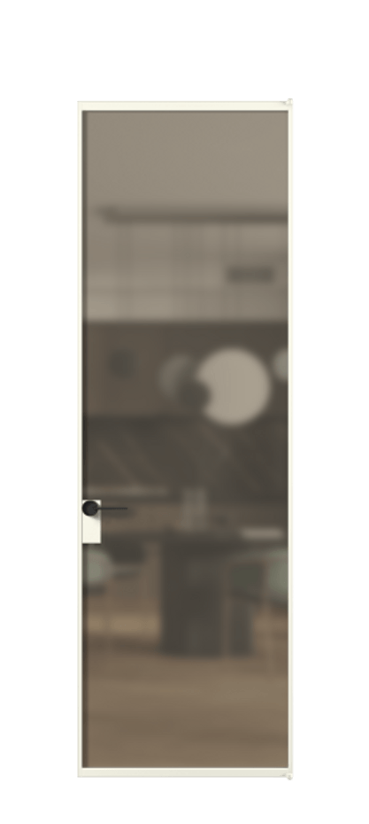 Алюминиевая дверь АЛПЛ040.01 Алюминий жемчужный Сатинированное бронзовое стекло, триплекс. Без короба АЖМ Цена 119170 Стоимость комплекта двери включает:
1. Полотно (600/650/700/750/800/850/900/950*2000-2400 мм).
2. Короб
3. Комплект фурнитуры (2 торцевые петли и магнитный замок с ответной планкой). Фабрика дверей Волховец 8 (800) 551 43 19 Алюминиевая дверь АЛПЛ040.01 Алюминий жемчужный Сатинированное бронзовое стекло, триплекс Цена 119170 | Volhovec