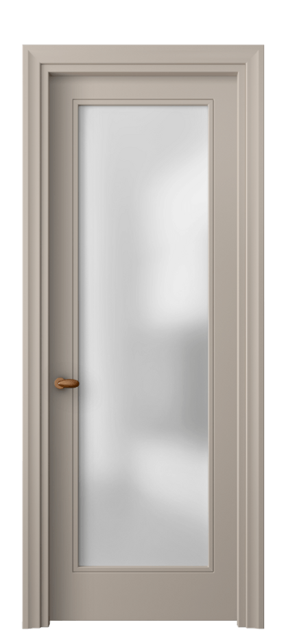 Межкомнатная дверь Esse 8502 Матовый бисквитный Сатинированное стекло Цена 52879 ₽ | Volhovec