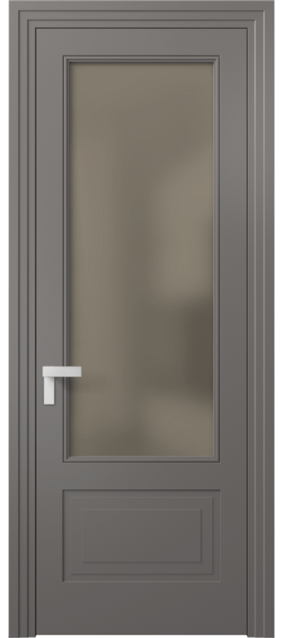 Межкомнатная дверь Рокка 8342 Матовый классический серый Сатинированное бронзовое стекло, триплекс Цена 68424 ₽ | Volhovec
