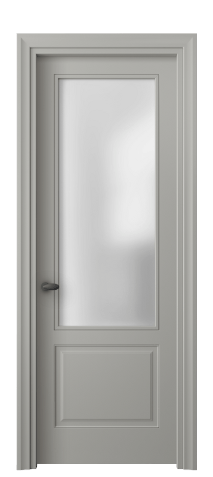 Межкомнатная дверь Esse 8552 Матовый нейтральный серый Сатинированное стекло Цена 52879 ₽ | Volhovec