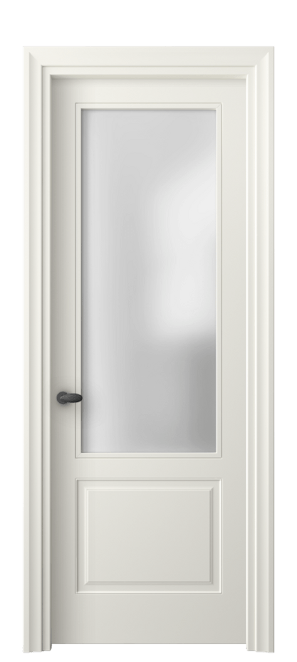 Межкомнатная дверь Esse 8552 Матовый жемчужный Сатинированное стекло Цена 52879 ₽ | Volhovec