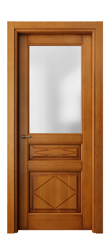 Межкомнатная дверь Toscana Rombo 6344 Бук светлый с патиной Сатинированное стекло Цена 88959 ₽ | Volhovec