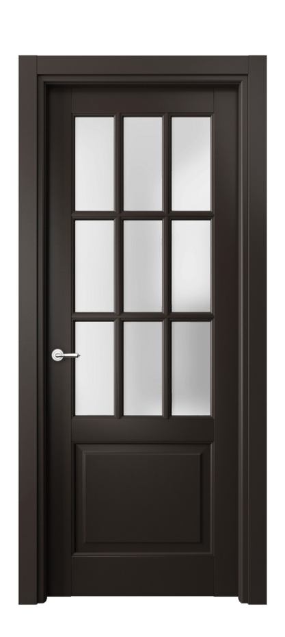 Межкомнатная дверь Тоскана Грильято 6312 Матовый антрацит Сатинированное стекло Цена 111899 ₽ | Volhovec