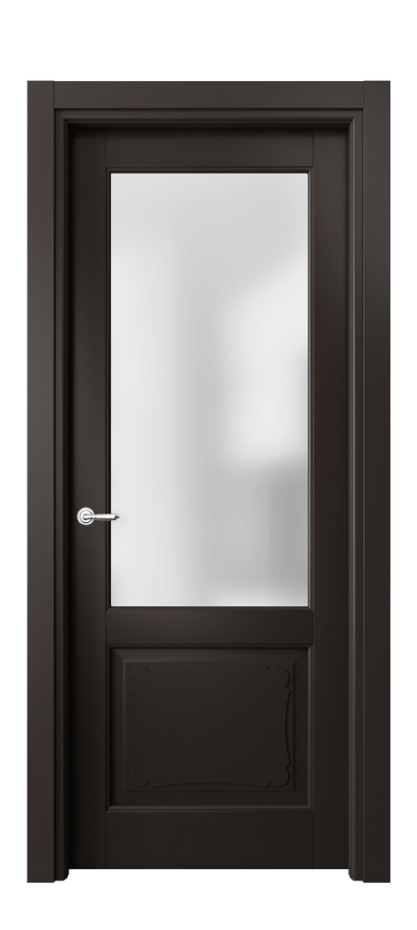 Межкомнатная дверь Тоскана Элегантэ 6322 Матовый антрацит Сатинированное стекло Цена 97399 ₽ | Volhovec