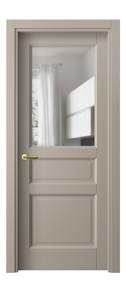 Межкомнатная дверь Галант 1432 Матовый бисквитный Прозрачное стекло Цена 43274 ₽ | Volhovec