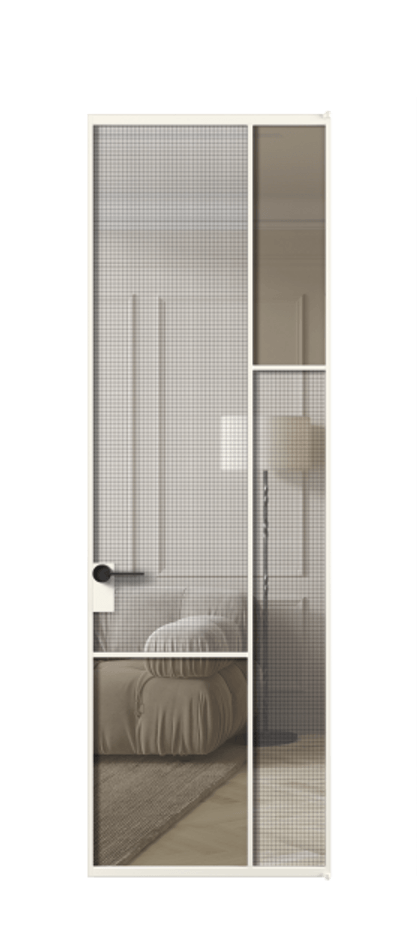 Дверь межкомнатная Mosaic АЛПЛ041.12 Алюминий пудровый белый Декоративное стекло с сеткой "Mesh silver", триплекс, 6 мм + Прозрачное бронзовое стекло, триплекс, 6 мм Без короба АПБЛ Цена 193020 Стоимость комплекта двери включает:
1. Полотно (600/650/700/750/800/850/900/950*2000-2400 мм).
2. Короб
3. Комплект фурнитуры (2 торцевые петли и магнитный замок с ответной планкой). Фабрика дверей Волховец 8 (800) 551 43 19 Межкомнатная дверь Mosaic АЛПЛ041.12 Алюминий пудровый белый Декоративное стекло с сеткой "Mesh silver", триплекс, 6 мм + Прозрачное бронзовое стекло, триплекс, 6 мм Цена 193020 сом | Volhovec