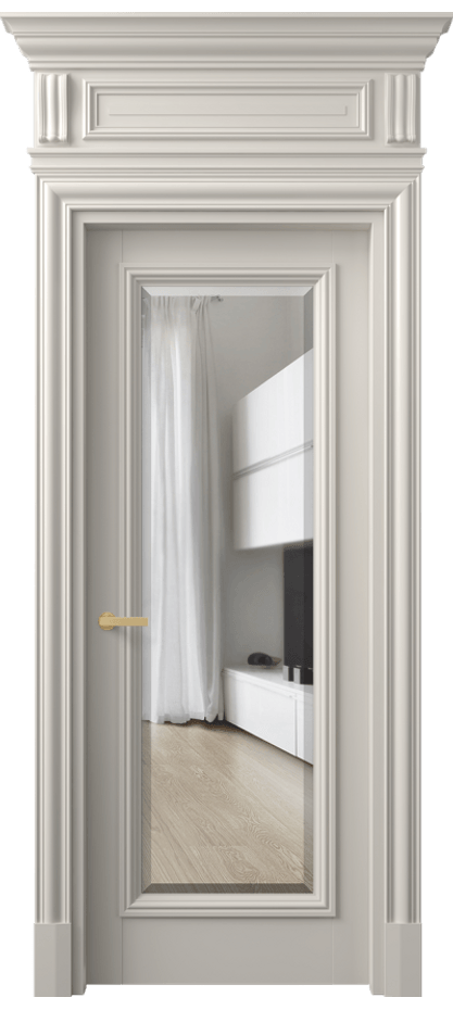 Межкомнатная дверь Antique 7300 Бук облачный серый Прозрачное стекло с фацетом Цена 155229 ₽ | Volhovec