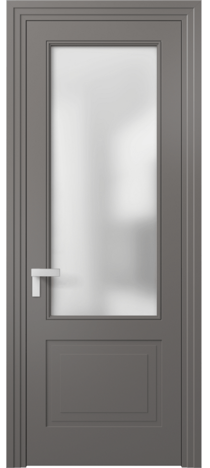 Межкомнатная дверь Рокка 8352 Матовый классический серый Сатинированное стекло Цена 68424 ₽ | Volhovec