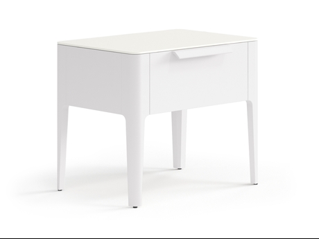 Мебель Тумба прикроватная Piega 1 ящик. Цвет Матовый пудровый белый. Материал Гладкая эмаль. Коллекция Тумба прикроватная Piega 1 ящик. Фото. Мебель Тумба прикроватная Piega 1 ящик. Цвет Матовый пудровый белый. Материал Гладкая эмаль. Коллекция Тумба прикроватная Piega 1 ящик. Картинка.