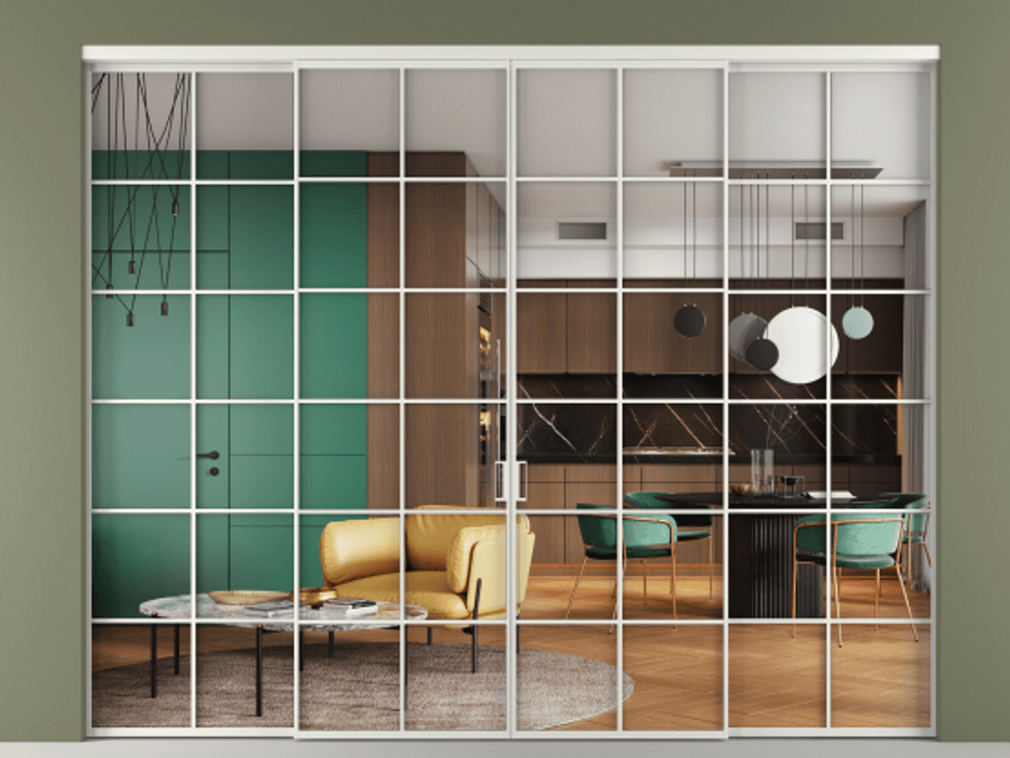 Перегородка Formato внутри проёма четырёхстворчатая #VENDORCODE# #FURNISH# #GLASS# Цена #PRICE# #CURRENCY#  | Volhovec