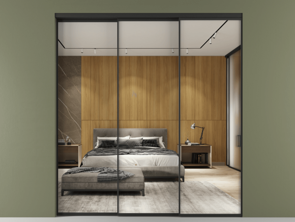 Перегородка Формато внутри проёма 3 створки с синхронным механизмом АЛПР 040.01 Алюминий Черный Двустороннее зеркало, триплекс , триплекс 6 мм. Скрытый короб ЧЕР Цена 355900 ₽ 1. Полотно 3 шт. (800/2100 мм)
2. Комплект установки раздвижной системы
3. Базовый комплект фурнитуры
4. Комплект фурнитуры телескопик синхро-2
5.Ручка Рондо. Фабрика дверей Волховец 8 (800) 551 43 19 Перегородка Формато внутри проёма 3 створки с синхронным механизмом АЛПР 040.01 Алюминий Черный Двустороннее зеркало, триплекс , триплекс 6 мм Цена 355900 ₽ | Volhovec