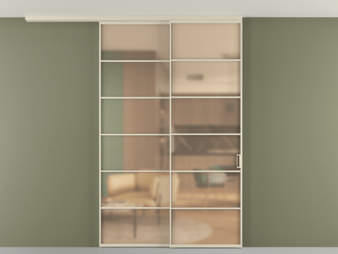 Перегородка Формато вдоль стены на потолок 2 створки с синхронным механизмом АЛПР 040.04 Алюминий бежево-серый Сатинированное оранжевое стекло, триплекс. Цена 291704 ₽ 1. Полотно 2 шт. (800/2100 мм)
2. Комплект установки раздвижной системы
3. Базовый комплект фурнитуры
4.Ручка Рондо. Фабрика дверей Волховец 8 (800) 551 43 19 Перегородка Формато вдоль стены на потолок 2 створки с синхронным механизмом АЛПР 040.04 Алюминий бежево-серый Сатинированное оранжевое стекло, триплекс Цена 291704 ₽ | Volhovec