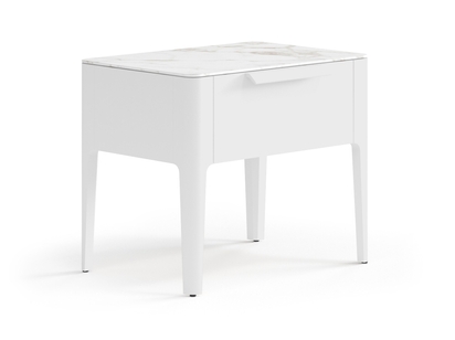 Мебель Тумба прикроватная Piega 1 ящик. Цвет Матовый белоснежный. Материал Гладкая эмаль. Коллекция Тумба прикроватная Piega 1 ящик. Фото. Мебель Тумба прикроватная Piega 1 ящик. Цвет Матовый белоснежный. Материал Гладкая эмаль. Коллекция Тумба прикроватная Piega 1 ящик. Картинка.