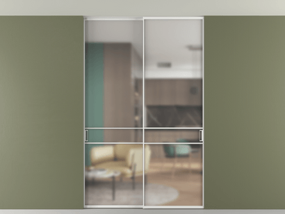 Алюминевая перегородка АЛПР 040.02_АБЛ_Matelux Crystalvision_new. Цвет Алюминий белоснежный. Материал Алюминий в эмали. Коллекция Перегородка Formato внутри проёма двустворчатая со скрытым креплением в потолок. Фото. Алюминевая перегородка АЛПР 040.02_АБЛ_Matelux Crystalvision_new. Цвет Алюминий белоснежный. Материал Алюминий в эмали. Коллекция Перегородка Formato внутри проёма двустворчатая со скрытым креплением в потолок. Картинка.