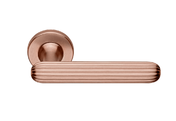 Ручки для дверей Ручка дверная Цеппелин. Цвет Матовая медь PVD. Коллекция Цеппелин. Картинка.