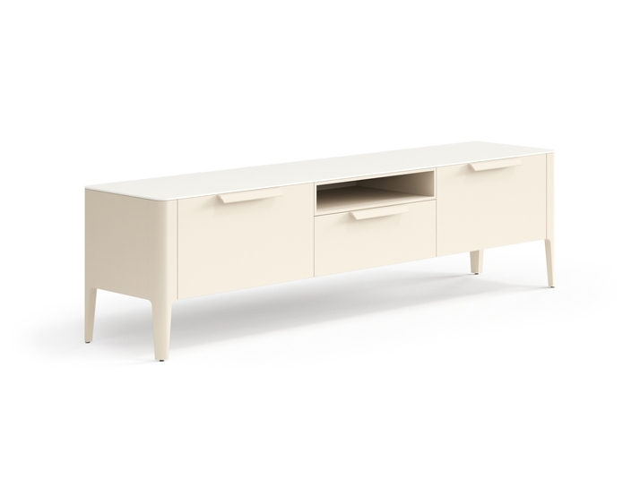Мебель ТВ тумба Piega. Цвет Матовый светло-бежевый. Материал Гладкая эмаль. Коллекция ТВ тумба Piega. Фото. Мебель ТВ тумба Piega. Цвет Матовый светло-бежевый. Материал Гладкая эмаль. Коллекция ТВ тумба Piega. Картинка.