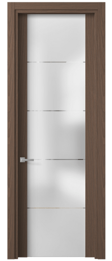 Дверь межкомнатная 4114 МШНДК ГРА. Цвет Дуб кофейный матовый. Материал Мультишпон Naturwood. Коллекция Planum. Картинка.