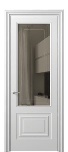 Межкомнатная дверь 8452 МБЛ Бронза с гравировкой. Цвет Матовый белоснежный. Материал Гладкая эмаль. Коллекция Mascot. Фото. Дверь межкомнатная 8452 МБЛ Бронза с гравировкой. Цвет Матовый белоснежный. Материал Гладкая эмаль. Коллекция Mascot. Картинка.