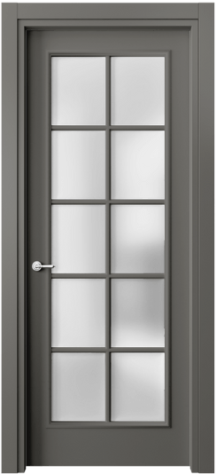 Дверь межкомнатная 8102 МКЛС САТ. Цвет Матовый классический серый. Материал Гладкая эмаль. Коллекция Париж. Картинка.