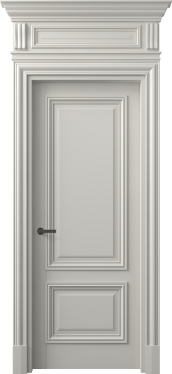 Дверь межкомнатная 7303 МТСР. Цвет Матовый тёплый серый. Материал Гладкая эмаль. Коллекция Антик. Картинка.