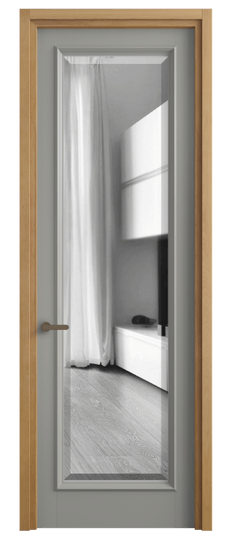 Дверь межкомнатная 6702 БНСР ЗЕР ФАЦ. Цвет Бук нейтральный серый. Материал Массив бука эмаль. Коллекция Charm. Картинка.