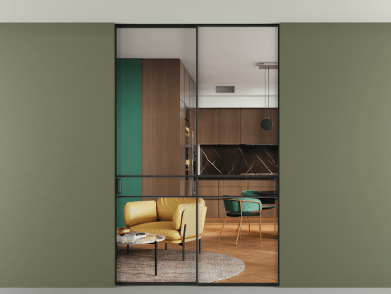 Алюминевая перегородка p2_02 Crystalvision ЧЕР. Цвет Алюминий Черный. Материал Алюминий. Коллекция Перегородка Formato внутри проёма скрытое крепление в потолок 2 створки. Фото. Алюминевая перегородка p2_02 Crystalvision ЧЕР. Цвет Алюминий Черный. Материал Алюминий. Коллекция Перегородка Formato внутри проёма скрытое крепление в потолок 2 створки. Картинка.