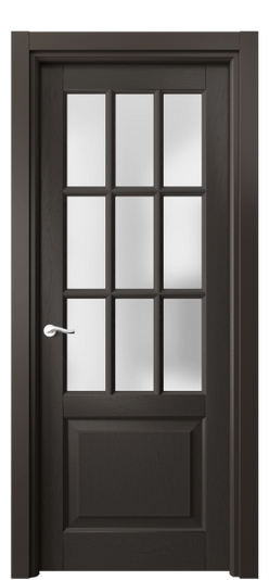 Дверь межкомнатная 0748 ДАН САТ. Цвет Дуб антрацит. Материал Массив дуба эмаль. Коллекция Lignum. Картинка.