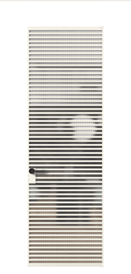 Дверь межкомнатная АЛПЛ040.07 АПБЛ MS. Цвет Алюминий пудровый белый. Материал Алюминий в эмали. Коллекция Formato. Картинка.