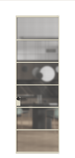 Дверь межкомнатная АЛПЛ040.04 АБСР MS. Цвет Алюминий бежево-серый. Материал Алюминий в эмали. Коллекция Formato. Картинка.