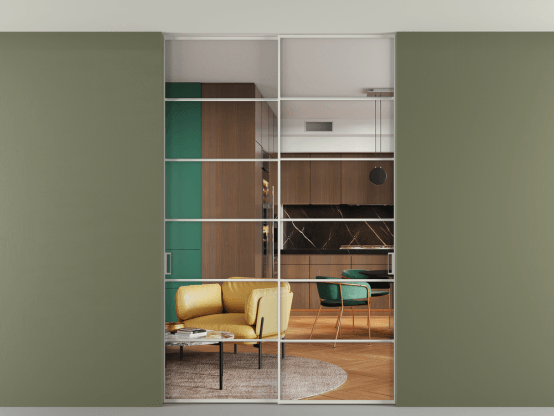 Алюминевая перегородка p2_04 Crystalvision БЕЛ. Цвет Алюминий Белый. Материал Алюминий. Коллекция Перегородка Formato внутри проёма скрытое крепление в потолок 2 створки. Фото. Алюминевая перегородка p2_04 Crystalvision БЕЛ. Цвет Алюминий Белый. Материал Алюминий. Коллекция Перегородка Formato внутри проёма скрытое крепление в потолок 2 створки. Картинка.