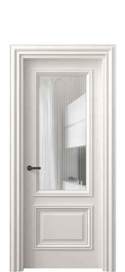 Дверь межкомнатная 7302 БПБЛ MORU. Цвет Бук пудровый белый. Материал Массив бука эмаль. Коллекция Antique. Картинка.