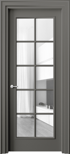 Межкомнатная дверь 8102 МКЛС Прозрачное стекло. Цвет Матовый классический серый. Материал Гладкая эмаль. Коллекция Париж. Фото. Дверь межкомнатная 8102 МКЛС Прозрачное стекло. Цвет Матовый классический серый. Материал Гладкая эмаль. Коллекция Париж. Картинка.