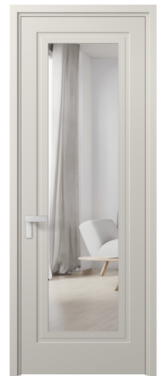 Межкомнатная дверь 8303 МОС Зеркало с одной стороны. Цвет Матовый облачно-серый. Материал Гладкая эмаль. Коллекция Рокка. Фото. Дверь межкомнатная 8303 МОС Зеркало с одной стороны. Цвет Матовый облачно-серый. Материал Гладкая эмаль. Коллекция Рокка. Картинка.