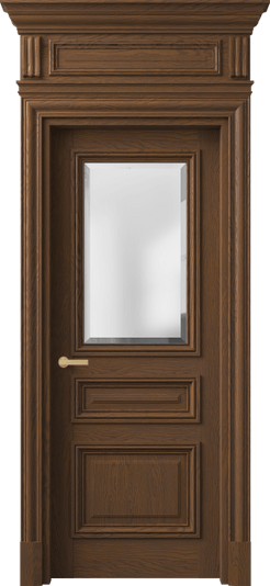 Дверь межкомнатная 7304 ДКШ.М САТ-Ф. Цвет Дуб каштановый матовый. Материал Массив дуба матовый. Коллекция Antique. Картинка.