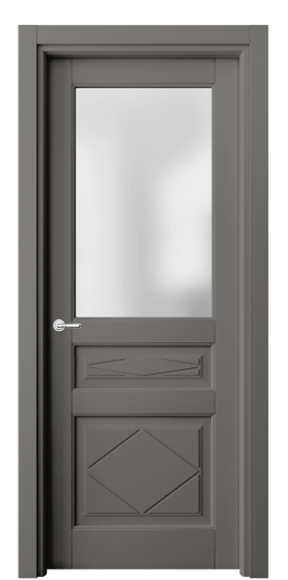 Дверь межкомнатная 6344 БКЛС САТ. Цвет Бук классический серый. Материал Массив бука эмаль. Коллекция Toscana Rombo. Картинка.