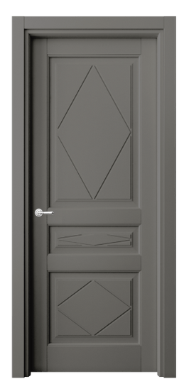 Дверь межкомнатная 6345 БКЛС. Цвет Бук классический серый. Материал Массив бука эмаль. Коллекция Toscana Rombo. Картинка.