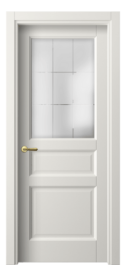 Дверь межкомнатная 1432 СТБЛ Сатинированное стекло Лофт. Цвет Софт-тач белоснежный. Материал Полипропилен. Коллекция Galant. Картинка.