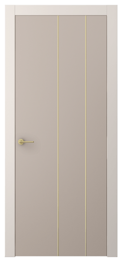 Дверь межкомнатная АКП 4205 ПЭСК. Цвет ПЭТ серо-коричневый . Материал ПЭТ. Коллекция Freedom. Картинка.