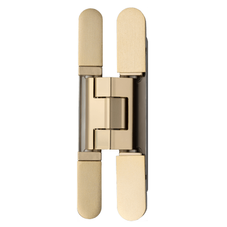 Фурнитура для дверей Скрытая петля обратного открывания для скрытого и компланарного короба. Цвет Матовое золото. Коллекция Скрытая петля обратного открывания для скрытого и компланарного короба. Картинка.